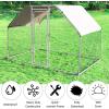 imageGiantex 185ft Large Metal Chicken Coop Walkin Chicken Coops Hen Run House Shade Cage with Waterproof and Sun Protection Cover for Outdoor Backyard Farm Use Poultry Cage 185 x 92 ft FlatFlat