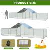 imageGiantex 185ft Large Metal Chicken Coop Walkin Chicken Coops Hen Run House Shade Cage with Waterproof and Sun Protection Cover for Outdoor Backyard Farm Use Poultry Cage 185 x 92 ft FlatHalf Spire