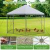 imageGiantex 185ft Large Metal Chicken Coop Walkin Chicken Coops Hen Run House Shade Cage with Waterproof and Sun Protection Cover for Outdoor Backyard Farm Use Poultry Cage 185 x 92 ft FlatSpire