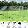 imageGiantex 185ft Large Metal Chicken Coop Walkin Chicken Coops Hen Run House Shade Cage with Waterproof and Sun Protection Cover for Outdoor Backyard Farm Use Poultry Cage 185 x 92 ft FlatFlat