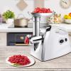 imageGiantex 2800W Electric Meat Grinder Sausage Stuffer Maker Stainless Cutting Blade Plates 3 Sausage Kit Reverse for Home Kitchen Commercial Using 38 HP Meat Mincer Sausage Grinder