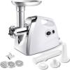 imageGiantex 2800W Electric Meat Grinder Sausage Stuffer Maker Stainless Cutting Blade Plates 3 Sausage Kit Reverse for Home Kitchen Commercial Using 38 HP Meat Mincer Sausage Grinder