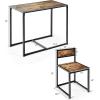 imageGiantex 3 Piece Dining Set Industrial Dining Table with 2 Chairs Small Kitchen Table Set with Metal Frame Compact Bistro Table Set Pub Breakfast Table for Small Space Apartment Antique