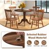 imageGiantex 39Inches Round Rubber Wood Dining Table for 4 with Legs 220 Lbs Capacity Kitchen Table for Dining Room Living Room Restaurant Dinner Dinette WalnutWalnut