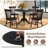 imageGiantex 39Inches Round Rubber Wood Dining Table for 4 with Legs 220 Lbs Capacity Kitchen Table for Dining Room Living Room Restaurant Dinner Dinette WalnutBlack