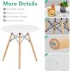 imageGiantex 3Piece Dining Table Set Modern Round 315quot D Dining Table ampamp 2 DSW Chairs WSolid Wood Legs Home Furniture Set for Small Spaces Dining Room Kitchen Restaurant White