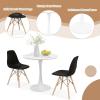 imageGiantex 3Piece Dining Table Set for 2  Kitchen Table Chairs Set with 32 Round Table Dining Chairs Dinette Table Set for Small Spaces Breakfast Nook Table Set Dining Room Table Set BlackWhiteBlackwhite