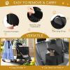 imageGiantex 3in1 Folding Dog Stroller Detachable Carrier Car Seat 4 Wheels Pet Travel Stroller with Adjustable Canopy Storage Basket for Small Medium Dogs Cats Puppy Black ampamp Rose GoldBlack  Rose Gold
