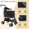 imageGiantex 3in1 Folding Dog Stroller Detachable Carrier Car Seat 4 Wheels Pet Travel Stroller with Adjustable Canopy Storage Basket for Small Medium Dogs Cats Puppy Black ampamp Rose GoldBlack  Rose Gold