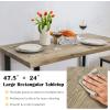 imageGiantex 4 Piece Dining Table Set 475 Kitchen Table and Chairs for 4 Nesting Furniture Set wBench ampamp 2 Stools SpaceSaving Table Set Modern Functional Desk Set for Dining Room Restaurant Oak
