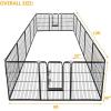 imageGiantex 40quot 168 Panel Pet Playpen with Door Foldable Dog Exercise Pen Portable FreeStanding Cat Fence for Outdoor ampamp Outdoor Metal Dog Puppy Cat Exercise Fence Barrier Kennel 8 Panels 4016 Panels