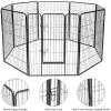 imageGiantex 40quot 168 Panel Pet Playpen with Door Foldable Dog Exercise Pen Portable FreeStanding Cat Fence for Outdoor ampamp Outdoor Metal Dog Puppy Cat Exercise Fence Barrier Kennel 8 Panels 408 Panels