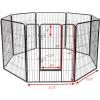 imageGiantex 40quot 168 Panel Pet Playpen with Door Foldable Dog Exercise Pen Portable FreeStanding Cat Fence for Outdoor ampamp Outdoor Metal Dog Puppy Cat Exercise Fence Barrier Kennel 8 Panels 408 Panels