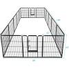 imageGiantex 40quot 168 Panel Pet Playpen with Door Foldable Dog Exercise Pen Portable FreeStanding Cat Fence for Outdoor ampamp Outdoor Metal Dog Puppy Cat Exercise Fence Barrier Kennel 8 Panels 4016 Panels