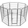imageGiantex 40quot 168 Panel Pet Playpen with Door Foldable Dog Exercise Pen Portable FreeStanding Cat Fence for Outdoor ampamp Outdoor Metal Dog Puppy Cat Exercise Fence Barrier Kennel 8 Panels 408 Panels