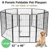 imageGiantex 40quot 168 Panel Pet Playpen with Door Foldable Dog Exercise Pen Portable FreeStanding Cat Fence for Outdoor ampamp Outdoor Metal Dog Puppy Cat Exercise Fence Barrier Kennel 8 Panels 408 Panels