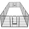 imageGiantex 40quot 168 Panel Pet Playpen with Door Foldable Dog Exercise Pen Portable FreeStanding Cat Fence for Outdoor ampamp Outdoor Metal Dog Puppy Cat Exercise Fence Barrier Kennel 8 Panels 4016 Panels