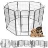 imageGiantex 40quot 168 Panel Pet Playpen with Door Foldable Dog Exercise Pen Portable FreeStanding Cat Fence for Outdoor ampamp Outdoor Metal Dog Puppy Cat Exercise Fence Barrier Kennel 8 Panels 408 Panels