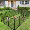 imageGiantex 40quot 168 Panel Pet Playpen with Door Foldable Dog Exercise Pen Portable FreeStanding Cat Fence for Outdoor ampamp Outdoor Metal Dog Puppy Cat Exercise Fence Barrier Kennel 8 Panels 4016 Panels