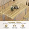 imageGiantex 47inches Dining Table Set for 4 Rectangular Kitchen Table with 4 Dining Chairs Metal Frame 5Piece SpaceSaving Dinette Set for Small Space Dinner Breakfast Nook Apartment NaturalNatural