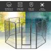 imageGiantex 48 inch Dog Fence with Door 168 Panels Dog Playpen for Outside Large Dogs Portable Pet Playpen Fencing Enclosures Heavy Duty Metal Camping Fences for The Yard 8 Panels 48 inch16 Panels