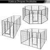 imageGiantex 48 inch Dog Fence with Door 168 Panels Dog Playpen for Outside Large Dogs Portable Pet Playpen Fencing Enclosures Heavy Duty Metal Camping Fences for The Yard 8 Panels 48 inch16 Panels