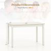 imageGiantex 48 x 29 Dining Table with Wood Legs Rectangular Dinner Table for Small Space Apartment Living Room Dinette Load 330 Lbs Dining Room Kitchen CherryWhite