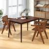 imageGiantex 48 x 29 Dining Table with Wood Legs Rectangular Dinner Table for Small Space Apartment Living Room Dinette Load 330 Lbs Dining Room Kitchen CherryWalnut