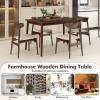 imageGiantex 48 x 29 Dining Table with Wood Legs Rectangular Dinner Table for Small Space Apartment Living Room Dinette Load 330 Lbs Dining Room Kitchen CherryWalnut