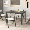imageGiantex 48 x 29 Dining Table with Wood Legs Rectangular Dinner Table for Small Space Apartment Living Room Dinette Load 330 Lbs Dining Room Kitchen CherryGrey