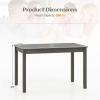imageGiantex 48 x 29 Dining Table with Wood Legs Rectangular Dinner Table for Small Space Apartment Living Room Dinette Load 330 Lbs Dining Room Kitchen CherryGrey