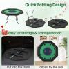 imageGiantex 48quot Poker Table Foldable  8 Player Octagon Texas Holdem Poker Tables w 8 Cup Holders CasinoGrade Felt Surface Padded Rails Portable Folding Card Game Table for Blackjack GreenBlackGreenblack