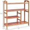 imageGiantex 4Tier Bamboo Shoe Rack Lightweight and Portable Space Saving Design Convenient Use