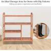 imageGiantex 4Tier Bamboo Shoe Rack Lightweight and Portable Space Saving Design Convenient Use
