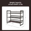 imageGiantex 4Tier Metal Shoe Rack Shoe Storage Organizer with Adjustable Angled or Flat Mesh Shelf for 12 to 16 Pairs of Shoes Freestanding Shoe Shelf for Bedroom Entryway Closet Hallway3Tier