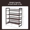 imageGiantex 4Tier Metal Shoe Rack Shoe Storage Organizer with Adjustable Angled or Flat Mesh Shelf for 12 to 16 Pairs of Shoes Freestanding Shoe Shelf for Bedroom Entryway Closet Hallway4Tier