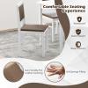 imageGiantex 5Piece Dining Set for 4 Solid Wood Rectangular Table ampamp 4 Chairs wtih Rubber Wood Legs Kitchen Table and Chairs Set for Small Spaces Dinette Dining Room Restaurant Rustic BrownWhitebrown
