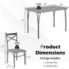 imageGiantex 5Piece Dining Table Set Modern Rectangular Dining Table ampamp 4 Dining Chairs Set with Metal Frame Kitchen Table and Chairs Set for Small Space Dinette Breakfast Nook Black Oak