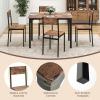 imageGiantex 5Piece Dining Table Set for 4 Kitchen Table ampamp 4 Dining Chairs with Reinforced Metal Frame SpaceSaving MidCentury Kitchen Furniture Set for Dinette Dining Room Breakfast Nook