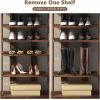 imageGiantex 8Tier Vertical Shoe Rack Patented Corner Shoe Storage Organizer for 8 Pairs Freestanding Narrow Shoe Rack Morden SpaceSaving Shoe Tower for Entryway Living Room Bedroom White SingleRustic Brown