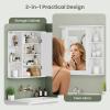 imageGiantex Bathroom Mirror Cabinet Wall Mounted Medicine Cabinet with Mirrored Door ampamp 4 Interior Shelves 6 Open Shelves Mounting Hardware SpaceSaving Storage Cabinet WhiteWhite