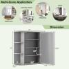 imageGiantex Bathroom Mirror Cabinet Wall Mounted Medicine Cabinet with Mirrored Door ampamp 4 Interior Shelves 6 Open Shelves Mounting Hardware SpaceSaving Storage Cabinet WhiteGrey