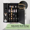 imageGiantex Bathroom Mirror Cabinet Wall Mounted Medicine Cabinet with Mirrored Door ampamp 4 Interior Shelves 6 Open Shelves Mounting Hardware SpaceSaving Storage Cabinet WhiteBlack