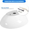 imageGiantex Bathroom Sink Vessel Sink 16x13 Inch Basin Porcelain with Anticlogging Pop Up Drain Countertop Bathroom Vanity Vessel Sink Oval Ceramic Sink Bowl Bathroom Vessel Sink White