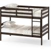 imageGiantex Bunk Bed Twin Over Twin Solid Wood Detachable Bed Frame with High Guardrails ampamp Integrated Ladder Wooden Slatted Bunk Bed for Kids ampamp Teens No Box Spring Needed WhiteEspresso