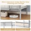 imageGiantex Bunk Bed Twin Over Twin Solid Wood Detachable Bed Frame with High Guardrails ampamp Integrated Ladder Wooden Slatted Bunk Bed for Kids ampamp Teens No Box Spring Needed WhiteGrey