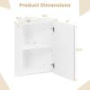imageGiantex Corner Medicine Cabinet 235 Over The Toilet Storage Cabinet with Mirror Door Adjustable Shelf Clear Reflection SpaceSaving Mirrored Cabinet Bathroom Wall Cabinet for Entryway BrownWhite