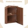 imageGiantex Corner Medicine Cabinet 235 Over The Toilet Storage Cabinet with Mirror Door Adjustable Shelf Clear Reflection SpaceSaving Mirrored Cabinet Bathroom Wall Cabinet for Entryway BrownBrown