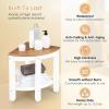 imageGiantex Corner Shower Stool Waterproof  HDPE Shower Bench Seat with Storage Shelf for Shaving Legs NonSlip Foot Pads Plastic Spa Bath Step Foot Rest for Bathroom Small Place WhiteWhite  Brown