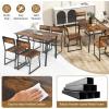 imageGiantex Dining Table Set for 4 47L x 28W Rectangular Kitchen Table w 4 Trapezoid Chairs Reinforced Metal Frame ampamp Storage Rack Industrial SpaceSaving Dinette Set for Kitchen Dining Room BrownRustic Brown